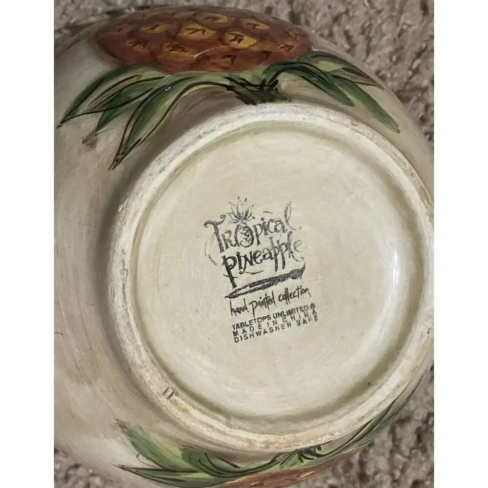 Tabletops 6” Bowl Unlimited Tropical Pineapple Soup Cereal Replacement bowl A1